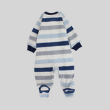 Striped Long-Sleeved Baby Footie