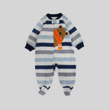 Striped Long-Sleeved Baby Footie