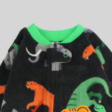 Colorful Dinos Long-Sleeved Baby Footie