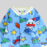 Colorful Vehicles Long-Sleeved Baby Footie