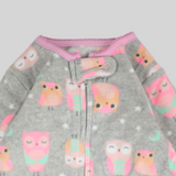 Smiling Owl Long-Sleeved Baby Footie