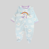 Unicorn On The Clouds Long-Sleeved Baby Footie