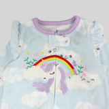 Unicorn On The Clouds Long-Sleeved Baby Footie