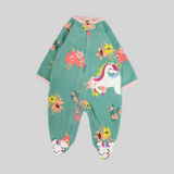 Sleepy Unicorn Long-Sleeved Baby Footie