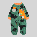 Nerdy Dinosaur Long-Sleeved Baby Footie