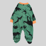 Nerdy Dinosaur Long-Sleeved Baby Footie