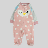 Winking Owl Long-Sleeved Baby Footie