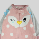 Winking Owl Long-Sleeved Baby Footie