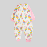 Colorful Unicorns Long-Sleeved Footless Onesie