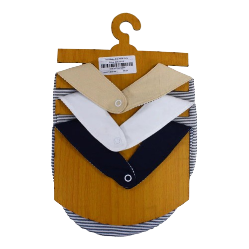 Pack of 3 – Baby Cotton Bibs "Mom + Dad = Me" Design