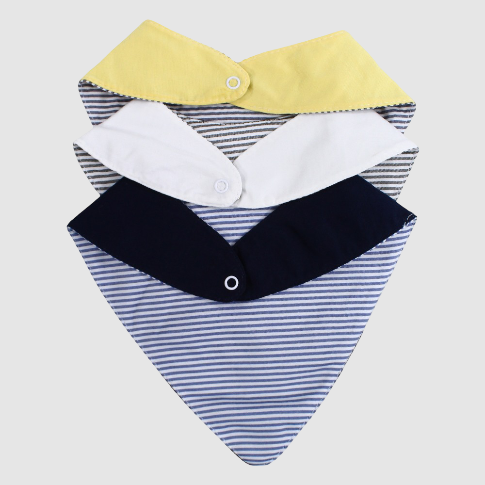 Cotton Bibs – Bear and Cloud Design (Pack of 3)