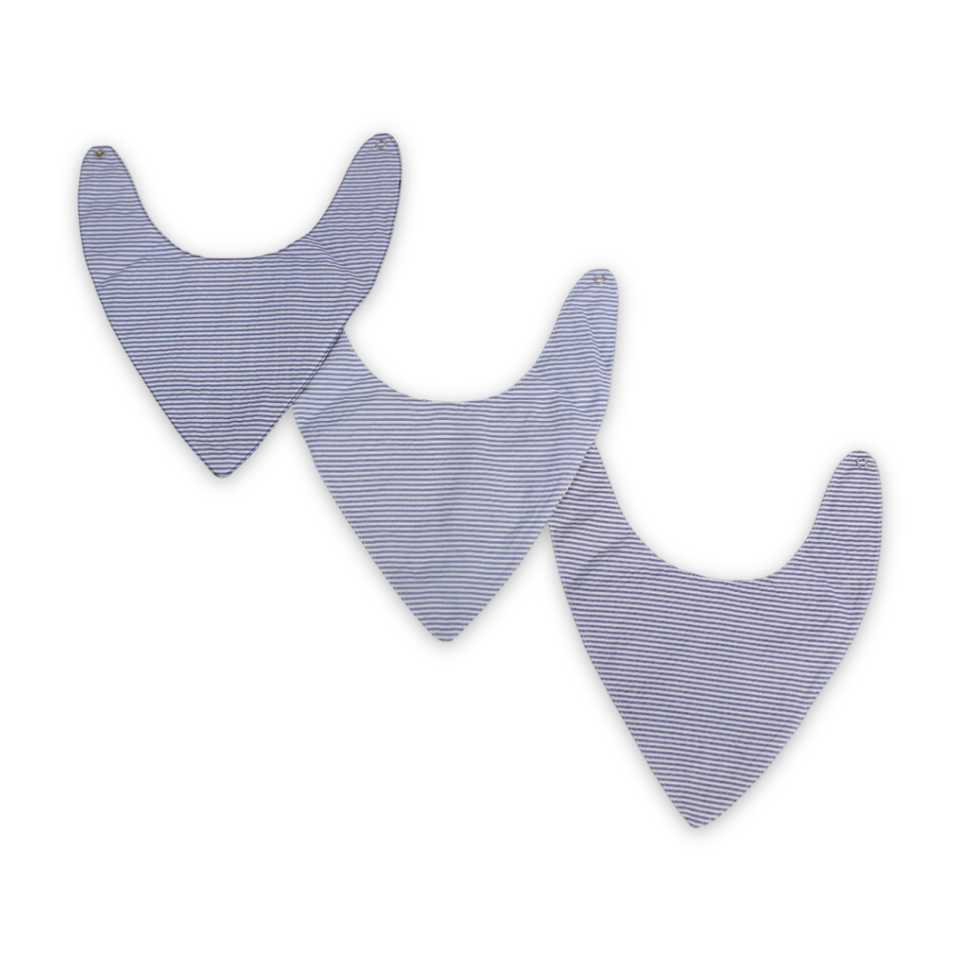 Cotton Baby Bib with Bear and Cloud Print – (Pack Of 3)