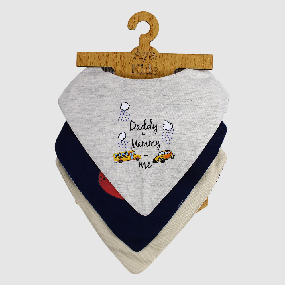 Cotton Bibs – Daddy & Mommy (Pack of 3)