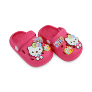 Baby Girls Rubber Crocs – Fuchsia with Hello Kitty Design