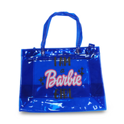 Summer Beach Bag – Blue with "Barbie" Design