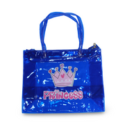 Summer Beach Bag – Blue with "Princess" Design
