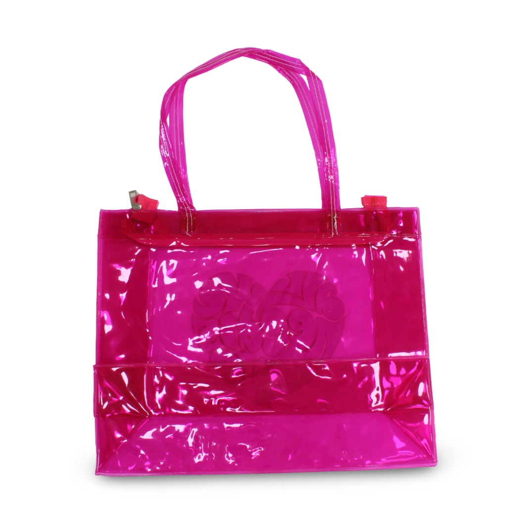 Summer Beach Bag – Fuschia with Heart Design