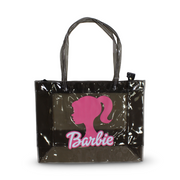 Summer Beach Bag – Black with "Barbie" Design