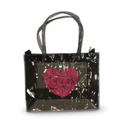 Summer Beach Bag – Black with "All We Need Is Love" Design