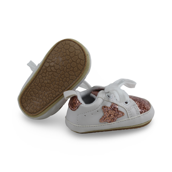 Baby Girls Leather Shoes – with Glitter