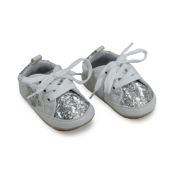 Baby Girls Leather Shoes – with Glitter