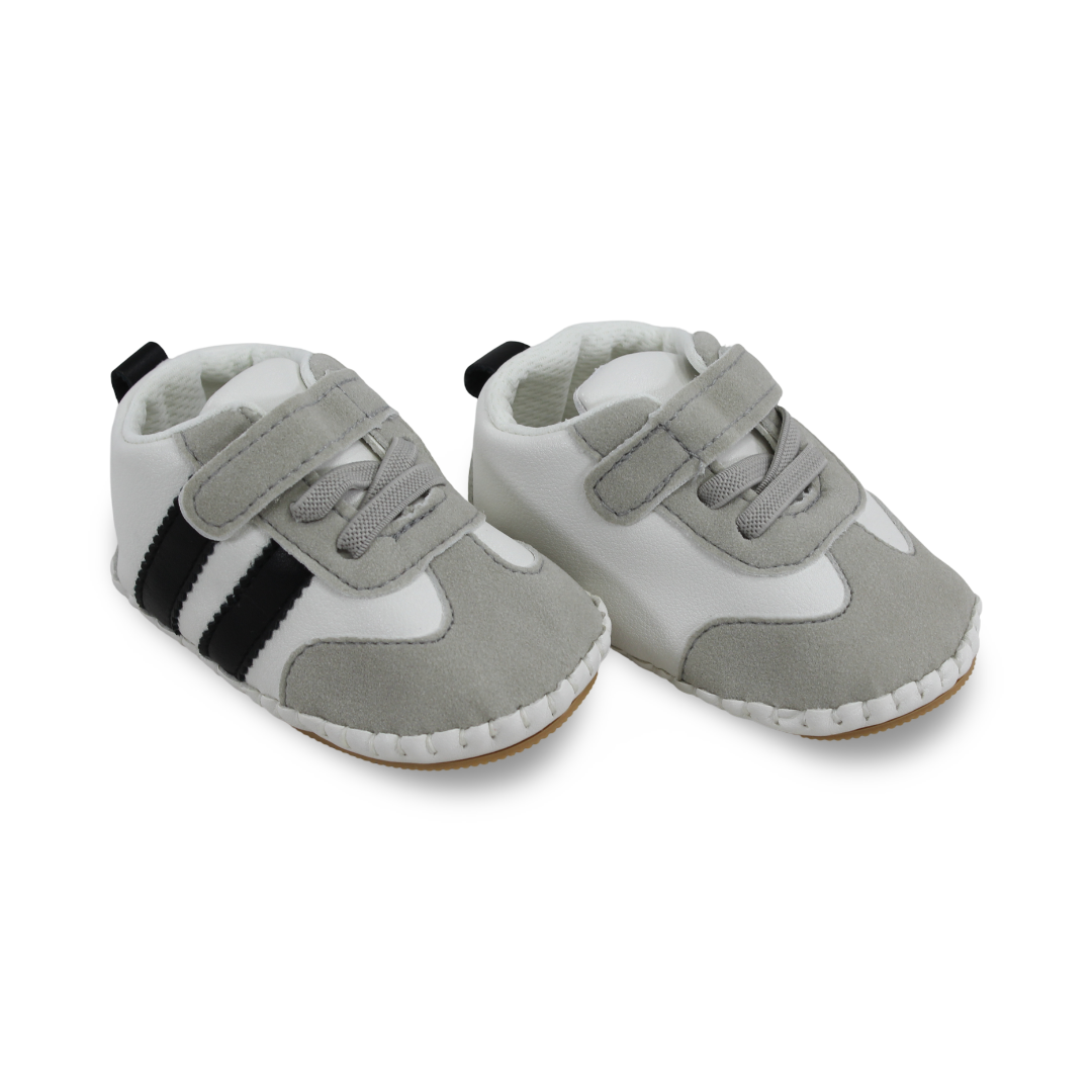 Unisex Baby Leather Shoes – Grey - Clothing - Cherries