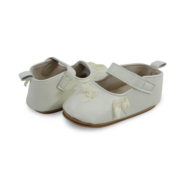 Baby Girls Leather Ballerina – with Stan Bows Design