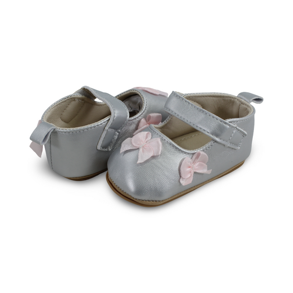 Baby Girls Leather Ballerina – with Stan Bows Design