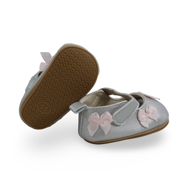 Baby Girls Leather Ballerina – with Stan Bows Design