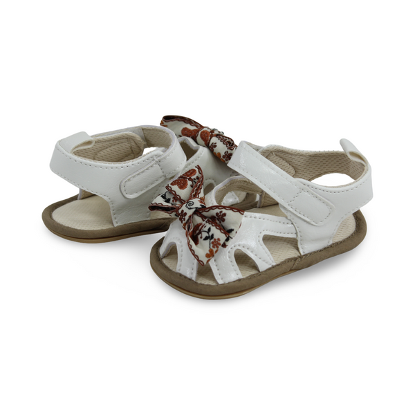 Baby Girls Leather Sandal – with Bow Design
