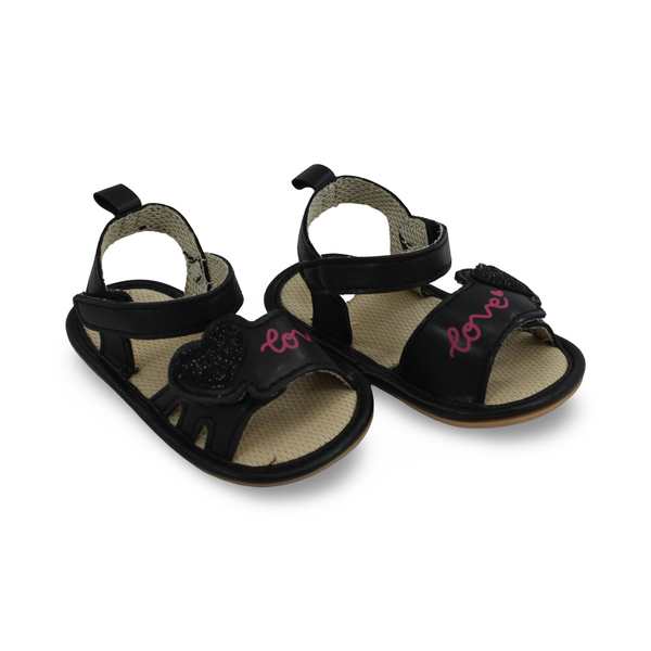 Baby Girls Leather Sandal – "Love" Design