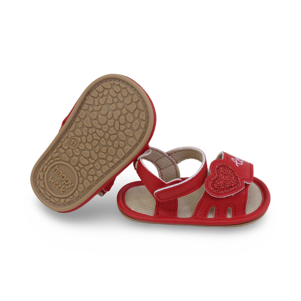 Baby Girls Leather Sandal – "Love" Design