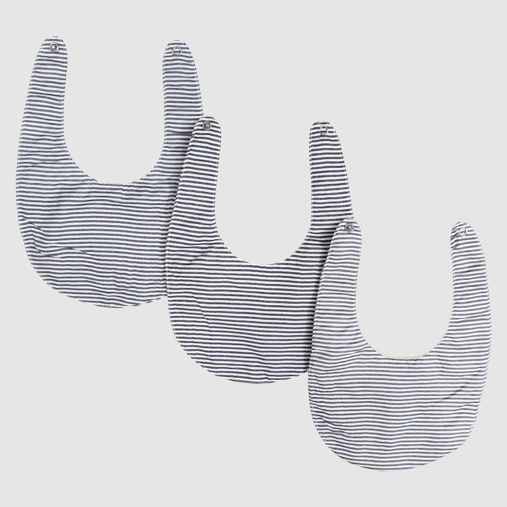 Cotton Bibs – Baby Elephant & Giraffe Design (Pack of 3)