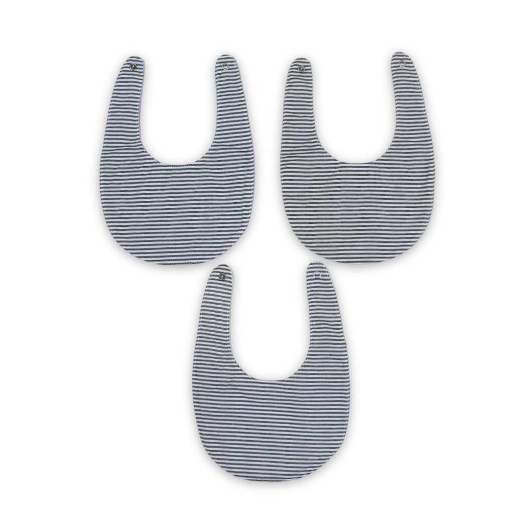 مريلة أطفال قطنية بطبعة فيل وزرافة - (عبوة من 3)