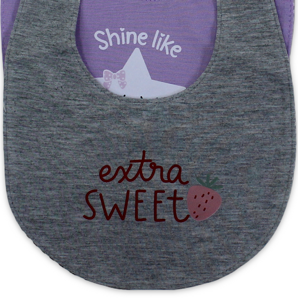 Cotton Baby Bib with "Extra Sweet" Print – (Pack Of 3)