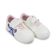 Girls Leather Sneakers – Stitch Print