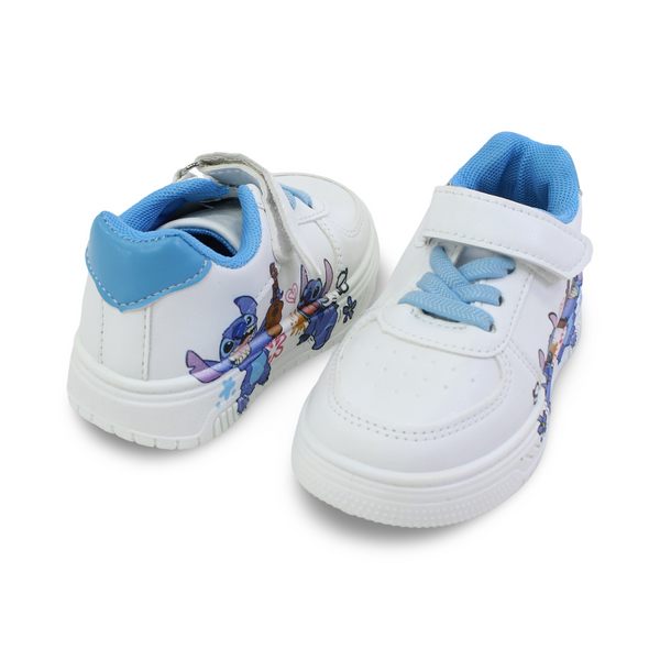 Boys Leather Sneakers – Stitch Print