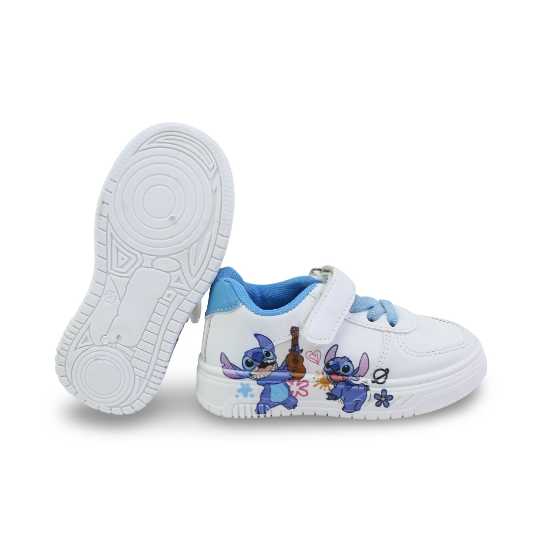 Boys Leather Sneakers – Stitch Print