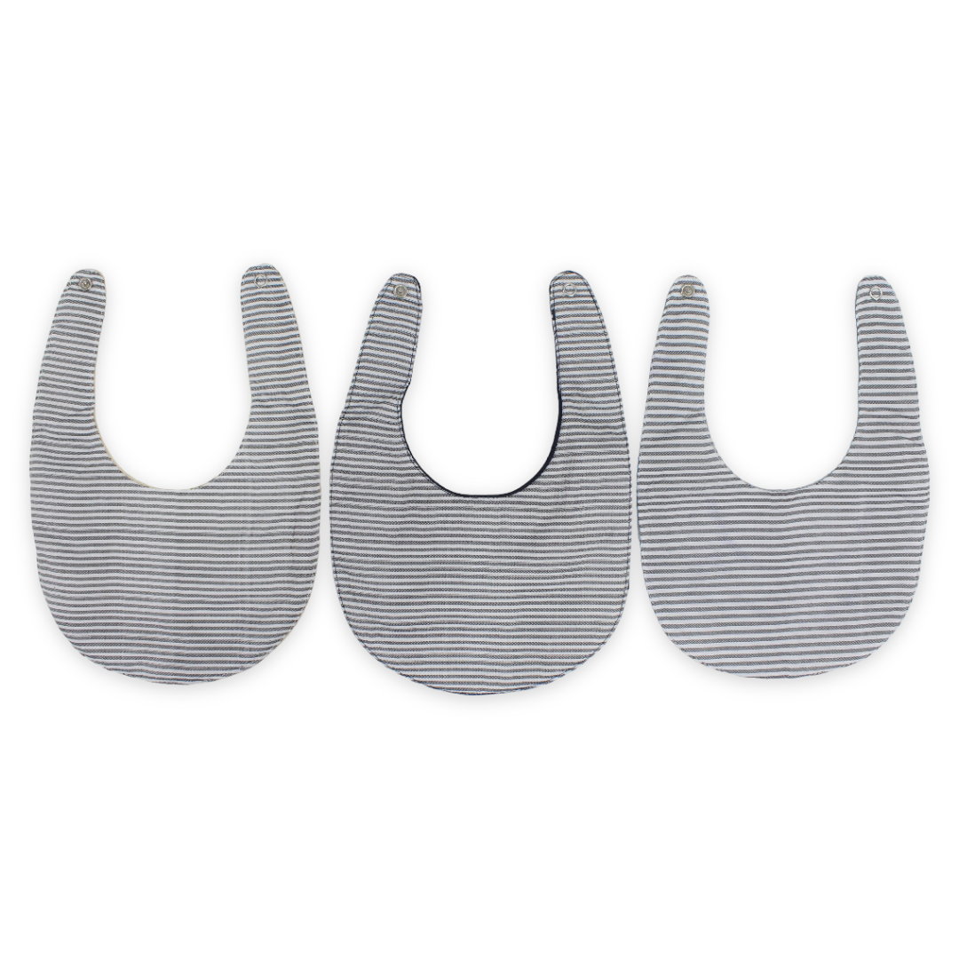 Cotton Round Baby Bib Multicolor – (Pack Of 3)