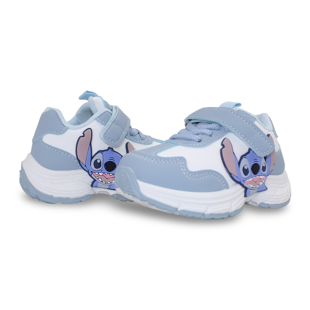 Baby Girls Leather Sneakers – Mint with Stitch Design