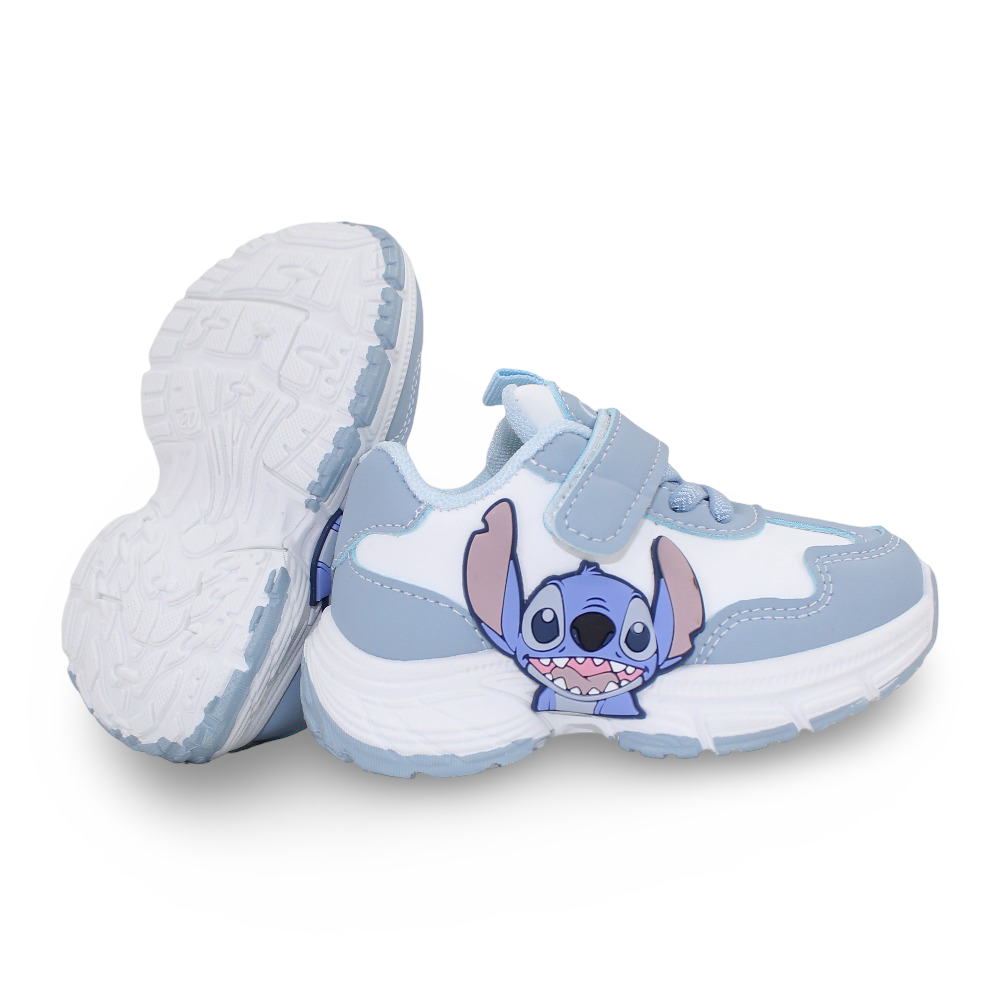 Baby Girls Leather Sneakers – Mint with Stitch Design