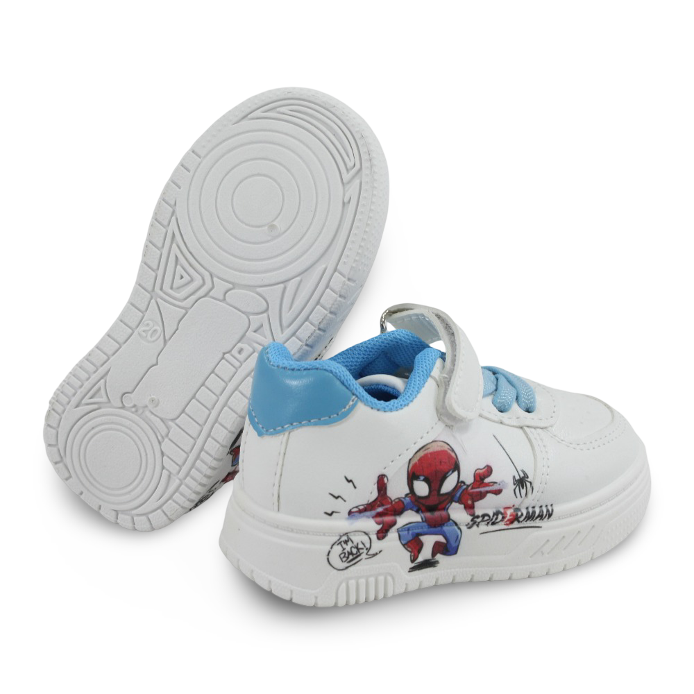 Baby Boys Leather Sneakers – Spider-Man Print