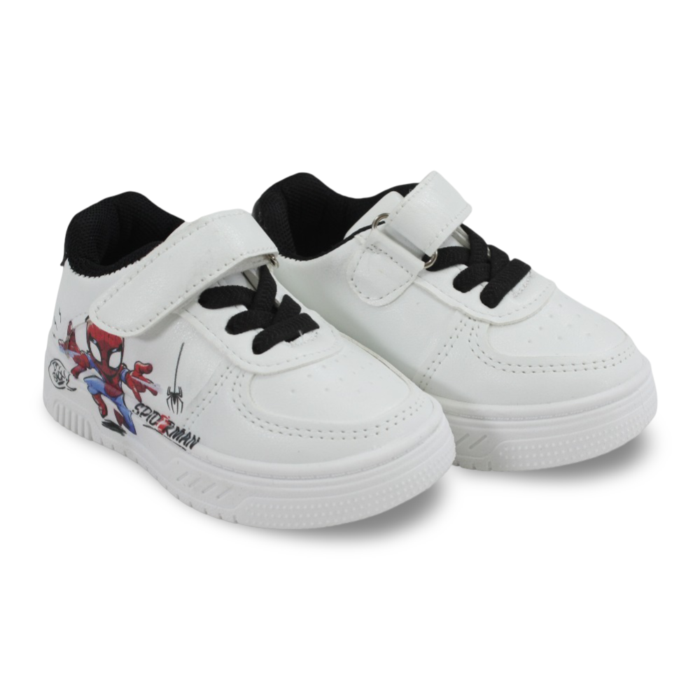 Baby Boys Leather Sneakers – Spider-Man Print