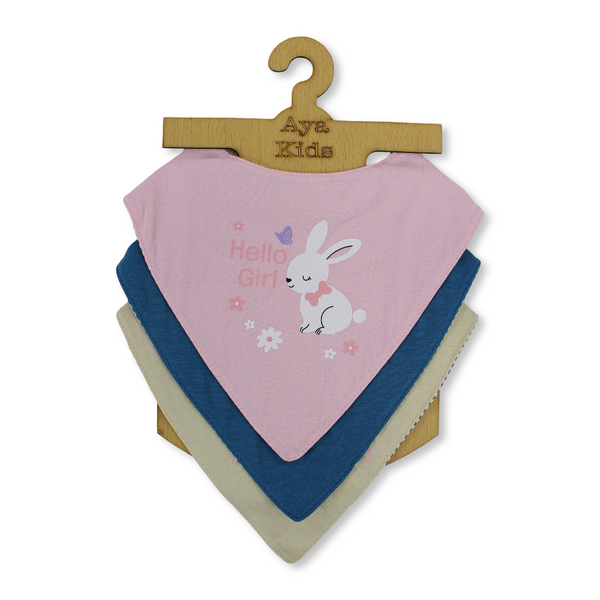 Cotton Baby Bib with Cute Design - (Pack Of 3) - Baby Essentials - Cherries