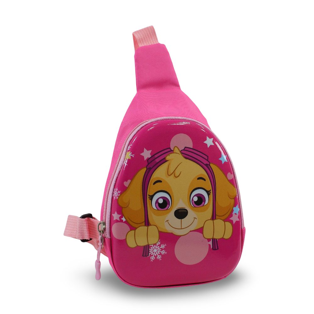 Cross Bag – Pink with Paw Patrol Print - School - Cherries