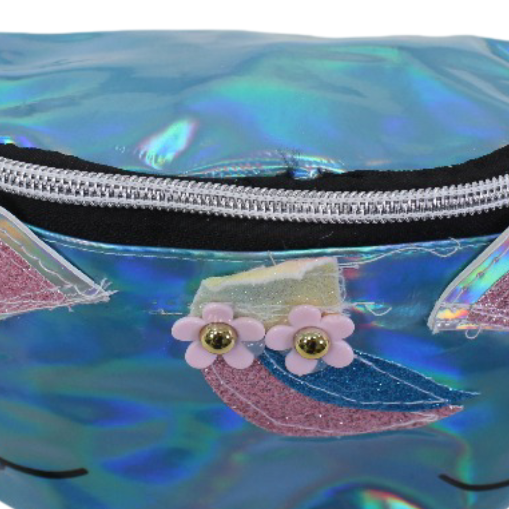 Waist Bag – Shiny Turquoise with Unicorn Design