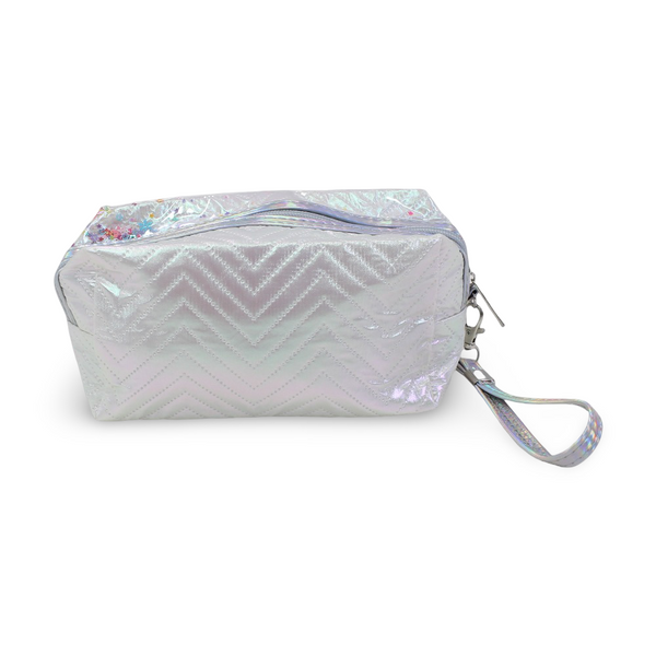 Make-Up Bag – White with Barbie Print