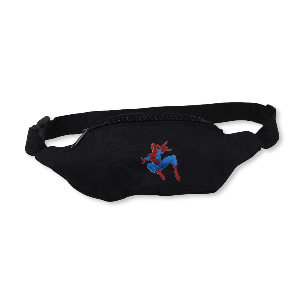 Waist Bag – Black with Spider-Man Design
