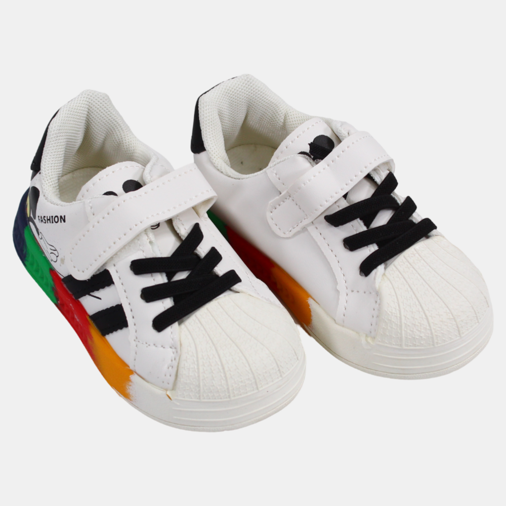 Baby Boys Mickey Mouse Leather Sneakers