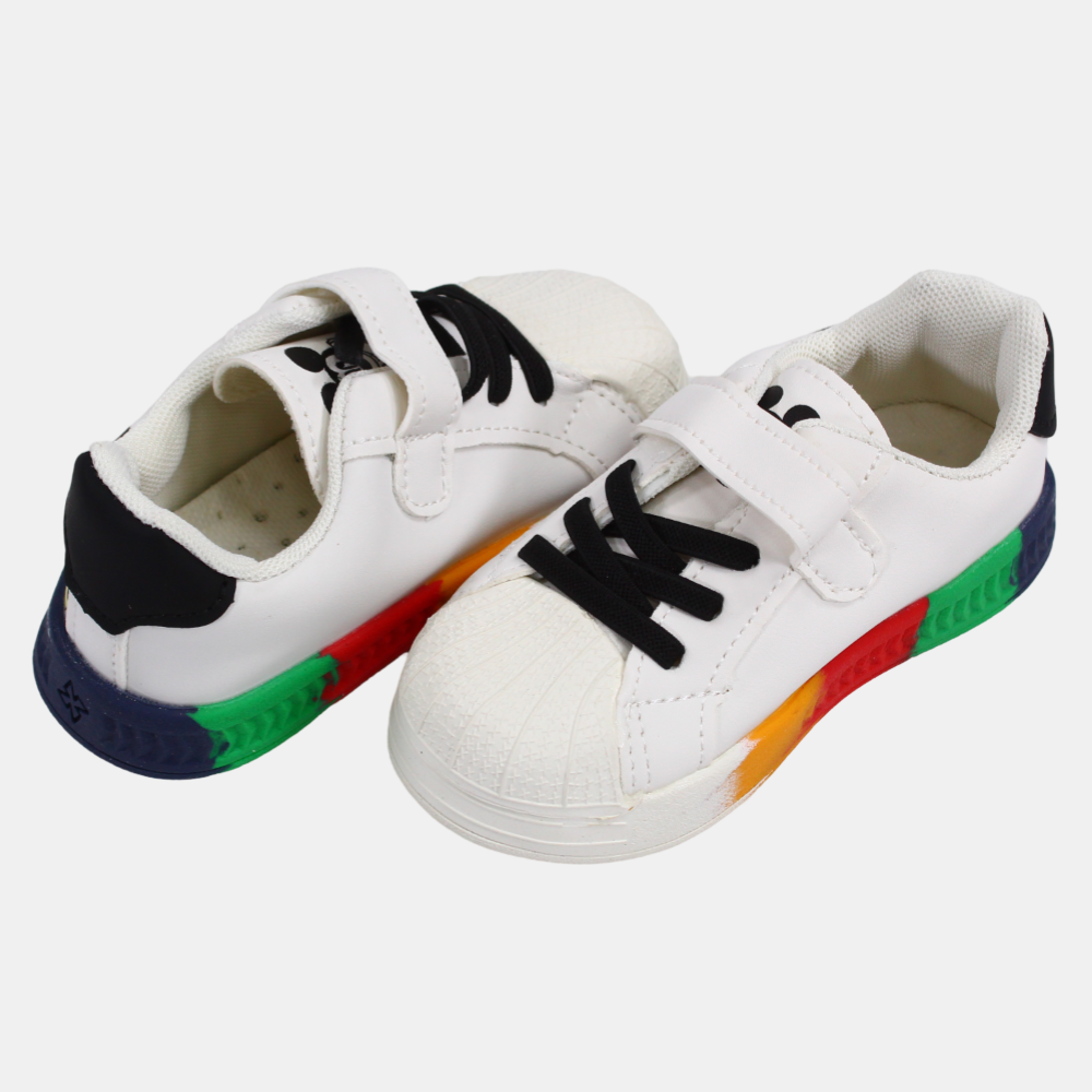 Baby Boys Mickey Mouse Leather Sneakers